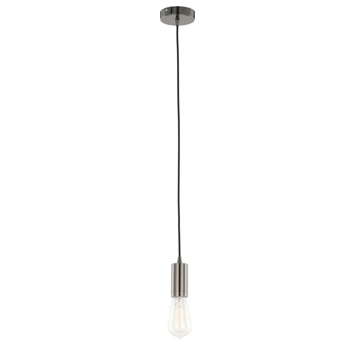 Moderna, nowoczesna oprawka wisząca, czarna, E27, DS-M-038 SHINY BLACK